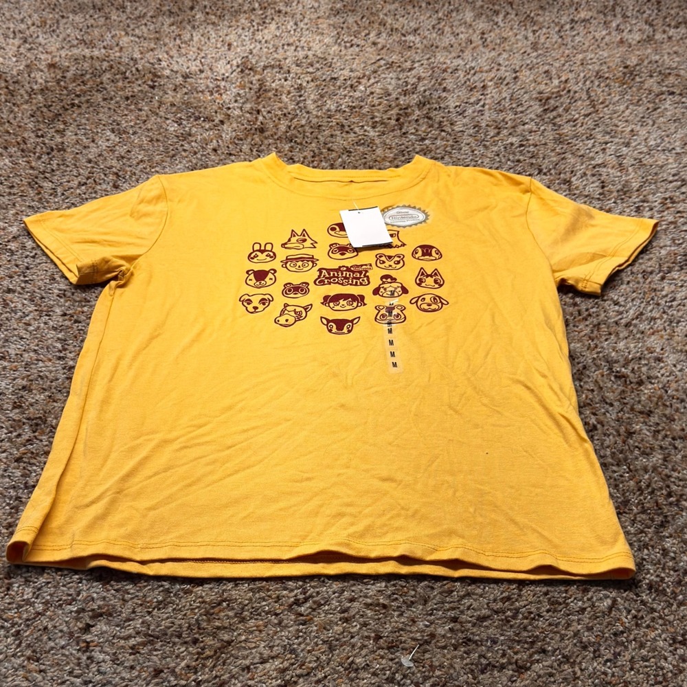 Nintendo Animal Crossing New Horizons Ochre Yellow Graphic T-Shirt Mens Size M
